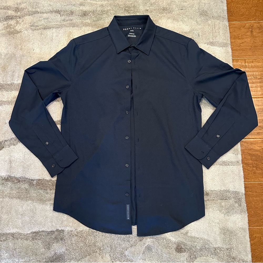 *Perry Ellis - Men’s Navy Blue Dress Shirt*